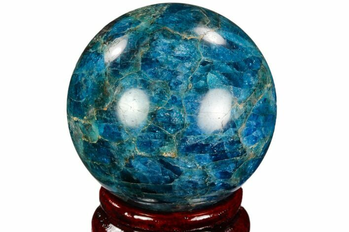 Bright Blue Apatite Sphere - Madagascar #121847
